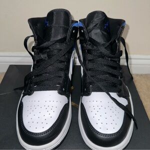 Nike Air Jordan 1 Retro Mid Game Royal Racer Blue Black White-size 8 (men)